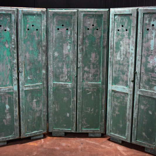 Wooden industrial lockers