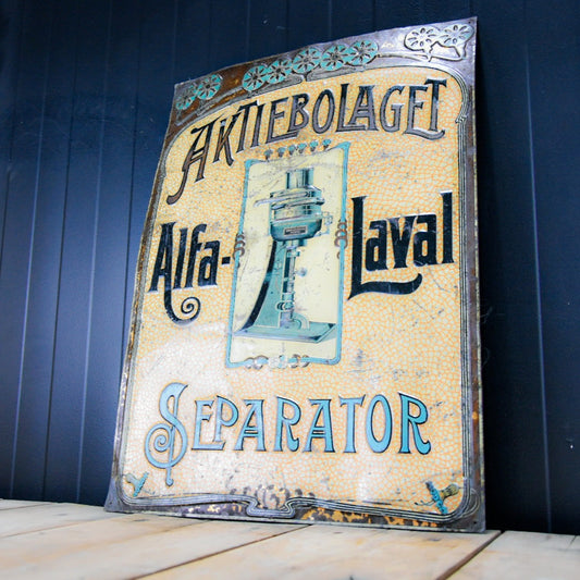 Embossed enamel ALFA LAVAL poster